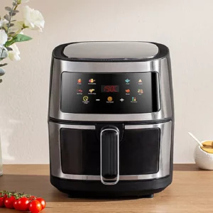 New 6L Stainless Steel Large-Capacity Air Fryer Household Visual Electric Oven Oil-Free Multifunctional Home Black White Green - Image 4