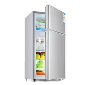 Domestic Double Door Fridge Stainless Steel Compact Design with Top and Bottom Freezers - Image 3