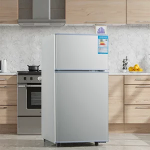 Domestic Double Door Fridge Stainless Steel Compact Design with Top and Bottom Freezers - Image 4