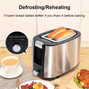 110V/220V Electric Toaster Sandwich Maker Grill 2 Slices Slot Cooking Bread Toast Oven Household Breakfast Baking Machine Heater - Image 3