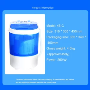260W Large Washing Machine Portable with Dryer Bucket for Clothes Shoe Mini Washing Machines Automatic Sock Underwear Washer UK - Image 6