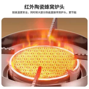 BDZ-330B Cassette Stove, Portable Gas Stove for Household Outdoor Camping Windproof Not Picking Cookware - Image 4