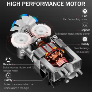 5 Speeds Food Mixer Electric Cuisine Kitchen Blender With Dough Hooks Chrome Egg Beater Hand Mixer Machine For Bakery Sonifer - Image 3