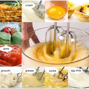 "Sonifer Hand Mixer SF-7078 .Stainless steel mirror bright housing .Front cover with LED blue indicator - Image 4