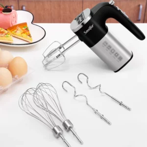 "Sonifer Hand Mixer SF-7078 .Stainless steel mirror bright housing .Front cover with LED blue indicator - Image 5