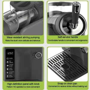 Electric Homemade Ice Cream Maker Machine with Hand Crank Churning for Home - Image 4