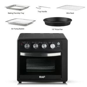 RAF 1700W Electric Oven Air Fryer Toaster 25L 3 in 1 Multi Function Countertop Convection Oven With Timer Temperature Control - Image 4