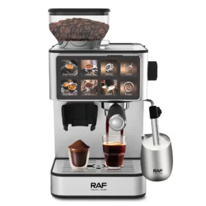 Semi-automatic Coffee Machine 15bar Espresso Coffee Maker With Grinding Function Cold And Hot Extraction Steam Milk Foam Froth - Image 2