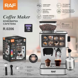 Semi-automatic Coffee Machine 15bar Espresso Coffee Maker With Grinding Function Cold And Hot Extraction Steam Milk Foam Froth - Image 4