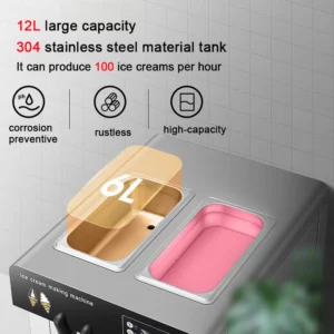 ColdLink CL- D Electric Ice Cream Maker Home And Business Soft Serve Frozen Yogurt Snow Cone Machine Commercial Grade Freezer - Image 3