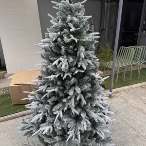 Snow White Christmas Tree 120-240cm PE+PVC Mixed Encrypted Branches for Party Home Garden Shop Mall Decor - Image 3