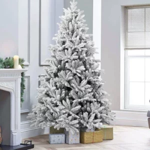 Snow White Christmas Tree 120-240cm PE+PVC Mixed Encrypted Branches for Party Home Garden Shop Mall Decor - Image 6