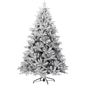 Snow White Christmas Tree 120-240cm PE+PVC Mixed Encrypted Branches for Party Home Garden Shop Mall Decor - Image 4