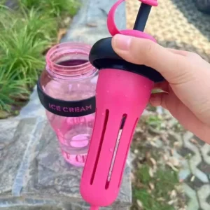 Large-capacity, high-appearance plastic cup with a tea strainer and a straw, convenient for girls and perfect for flower tea. - Image 5