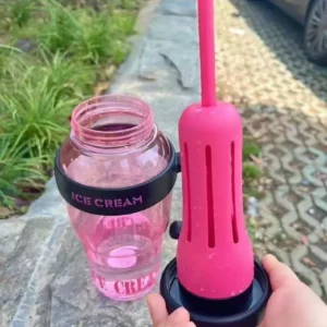Large-capacity, high-appearance plastic cup with a tea strainer and a straw, convenient for girls and perfect for flower tea. - Image 6