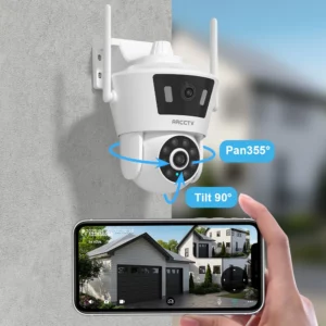 ARCCTV 4MP WiFi Security Camera Color Night Vision Auto Human Tracking Outdoor Surveillance Camera 24/7 Recording Two Way Audio - Image 2