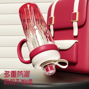 950ml Large Capacity Water Bottle with Handle Straw Plastic Cup Portable Outdoor Sport Fitness Water Cups Heat-resistant Tea Cup - Image 4
