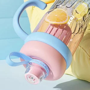 950ml Large Capacity Water Bottle with Handle Straw Plastic Cup Portable Outdoor Sport Fitness Water Cups Heat-resistant Tea Cup - Image 7