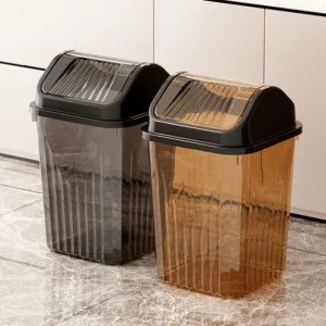 Transparent Garbage Bin Toy Storage Decorative Garbage Bag Holder Kitchen Garbage Bin Durable Office Supplies Paper Basket - Image 2