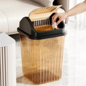 Transparent Garbage Bin Toy Storage Decorative Garbage Bag Holder Kitchen Garbage Bin Durable Office Supplies Paper Basket - Image 4