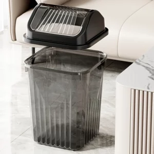 Transparent Garbage Bin Toy Storage Decorative Garbage Bag Holder Kitchen Garbage Bin Durable Office Supplies Paper Basket - Image 7