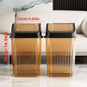 Transparent Garbage Bin Toy Storage Decorative Garbage Bag Holder Kitchen Garbage Bin Durable Office Supplies Paper Basket - Image 5