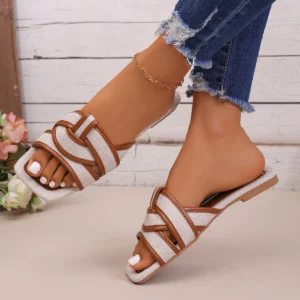 New Summer Fashion Slippers Women Sexy Flat Sandals Casual Ladies Sand Beach Slippers Elegant Fish Mouth Slippers Plus Size 43 - Image 4