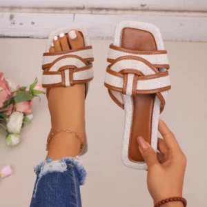 New Summer Fashion Slippers Women Sexy Flat Sandals Casual Ladies Sand Beach Slippers Elegant Fish Mouth Slippers Plus Size 43 - Image 5