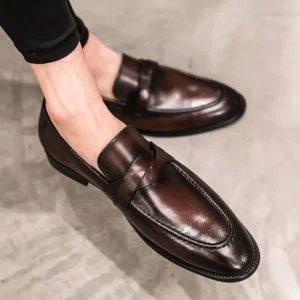 size 38-48 designer dress shoes for men wedding loafers black brown formal shoes for men new arrival scarpe uomo eleganti - Image 4