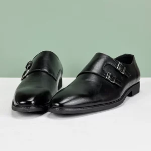 2025 Fashion Men's British Derby Shoes Breathable Adjustable Buckle Business Casual Leather Shoes for Commuting & Wedding - Image 5
