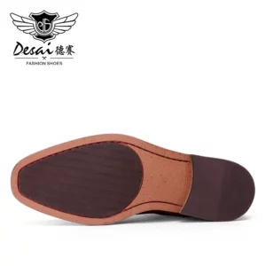 Desai Winter New Dress Chelsea Boots Genuine leather Fleece lined formal shoes Business work shoes Patent leather shoes Gifts - Image 3