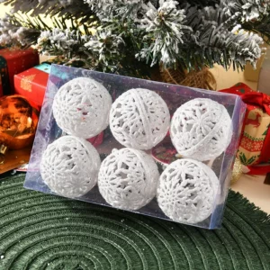 6Pcs 6CM Christmas Balls Decorations Christmas Tree Ornaments Ball Hanging Pendants Home Party Decor 2026 New Year Navidad Decor - Image 3