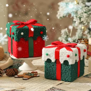 1 Pcs Velvet Christmas Gift Box for Christmas Eve New Year Spring Festival Birthday Carnival Apple Candy Gift Packaging Gift Box - Image 5