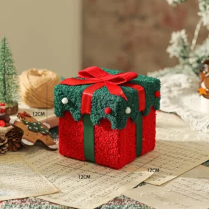1 Pcs Velvet Christmas Gift Box for Christmas Eve New Year Spring Festival Birthday Carnival Apple Candy Gift Packaging Gift Box - Image 7