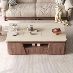 Modern Home Coffee Tables Storage Shelf Table Basse Table Sturdy Frame Easy Suitable Mesa De Centro Sala Living Room Furniture - Image 3