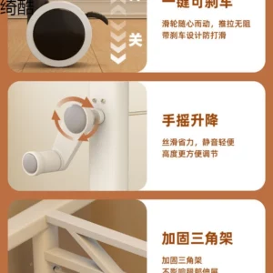 Computer Desk Removable Hand Lift Table Bedroom Bedside Table Student Home Study Desk Simple Office - Image 4