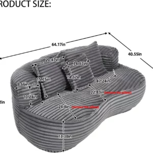 OEM/ODM Compression Sealed Vacuum Package Living Room Bedroom Memory Foam Lazy Sofa Bean Bag Couch - Image 2