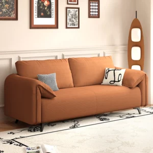 Sofa living room 2025 new elephant ear small apartment straight double sofa apartment seating area rental - Image 1