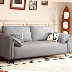 Sofa living room 2025 new elephant ear small apartment straight double sofa apartment seating area rental - Image 3