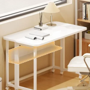 Adjustable Height Folding Desk Computer Table Household Bedroom Bedside Writing Workbench Portable Mobile Office Desk - Image 3
