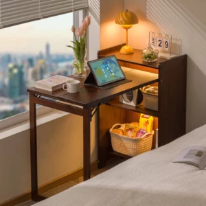 Home Bamboo Folding Desk Small Apartment Bedroom Computer Desk Student Children Study Desk Study Office Furniture - Image 2
