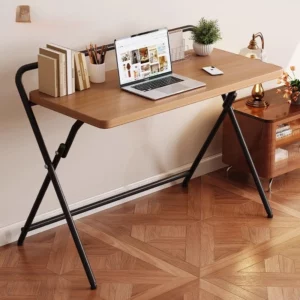 Foldable Computer Desk, Student Home Study Desk, Simple Office Desk, Solid Wood Lifting Bedside Small Table - Image 1