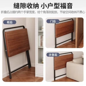 Foldable Computer Desk, Student Home Study Desk, Simple Office Desk, Solid Wood Lifting Bedside Small Table - Image 3