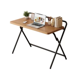 Foldable Computer Desk, Student Home Study Desk, Simple Office Desk, Solid Wood Lifting Bedside Small Table - Image 4