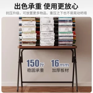 Foldable Computer Desk, Student Home Study Desk, Simple Office Desk, Solid Wood Lifting Bedside Small Table - Image 5