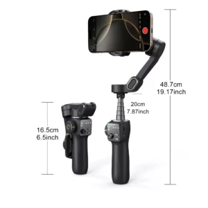 AOCHUAN 3-Axis Handheld Gimbal Phone Stabilizer with Extension Rod 8.0 Anti Shake Face Tracking for Phone Outdoor Shooting Vlog - Image 6