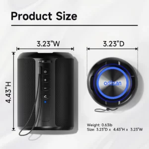 Ortizan X9S Powerful Bluetooth Speaker Wireless with Extra Bass & LED Lights, Outdoor Speakers, Subwoofer, Waterproof Sound Box - Image 3