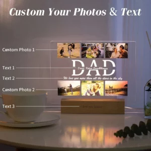 Personalized Custom Photo Text 3D Acrylic Lamp Customized Bedroom NightLight for MOM DAD LOVE Family Birthday Christmas Day Gift - Image 6