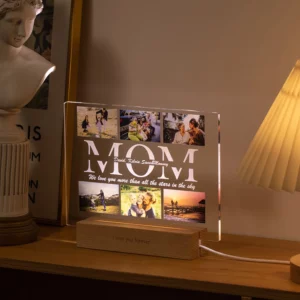 Personalized Custom Photo Text 3D Acrylic Lamp Customized Bedroom NightLight for MOM DAD LOVE Family Birthday Christmas Day Gift - Image 5