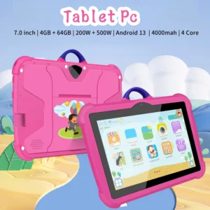 New Cartoon Pattern Kids Tablet 7 Inch Quad Core 4GB RAM 64GB ROM Android Learning Education Games Tablets Children's Gifts - Image 2